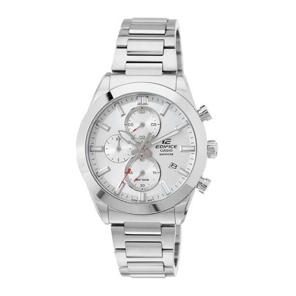 Casio Edifice EFB-710D-7AVUDF White Analog Dial Silver Stainless Steel Band Men's Watch Chronograph Sapphire Glass ED582