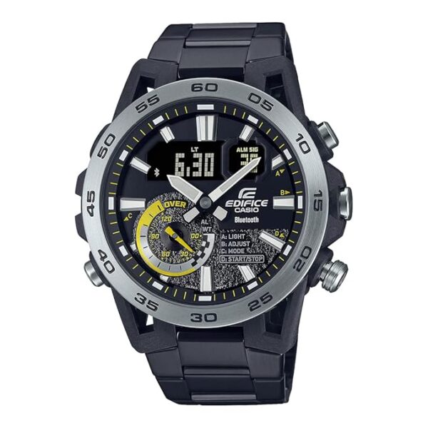 Casio Edifice ECB-40DC-1ADF Black Analog-Digital Dial Black Stainless Steel Band Men's Watch Smartphone Link World Time ED576