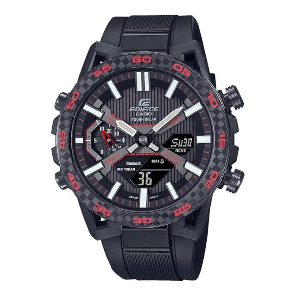 Casio Edifice ECB-2000PB-1ADF Black Analog-Digital Dial Black Resin Strap Men's Watch Smartphone Link Tough Solar ED563